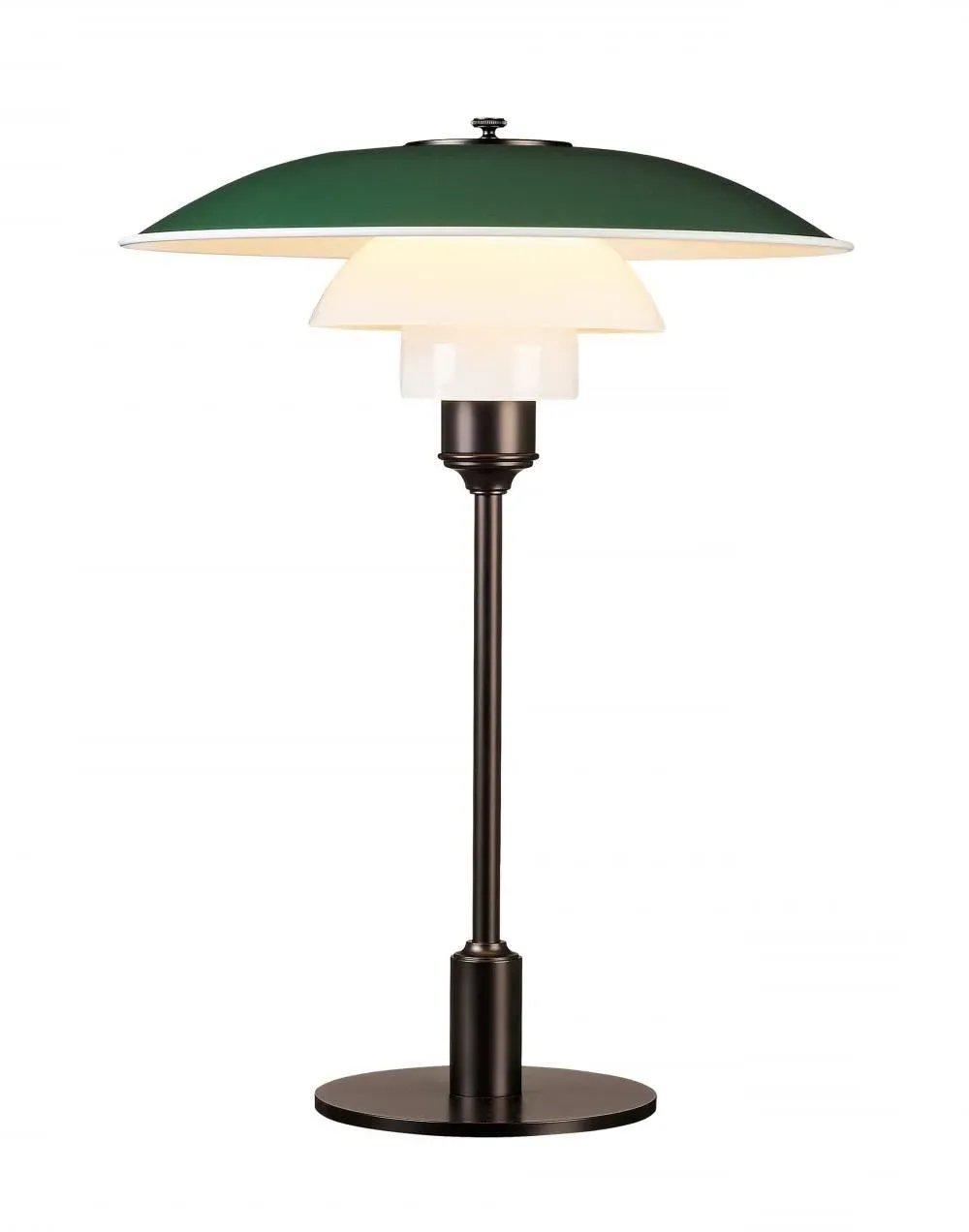 Table Lamp with Three-Shade System - White, Glass