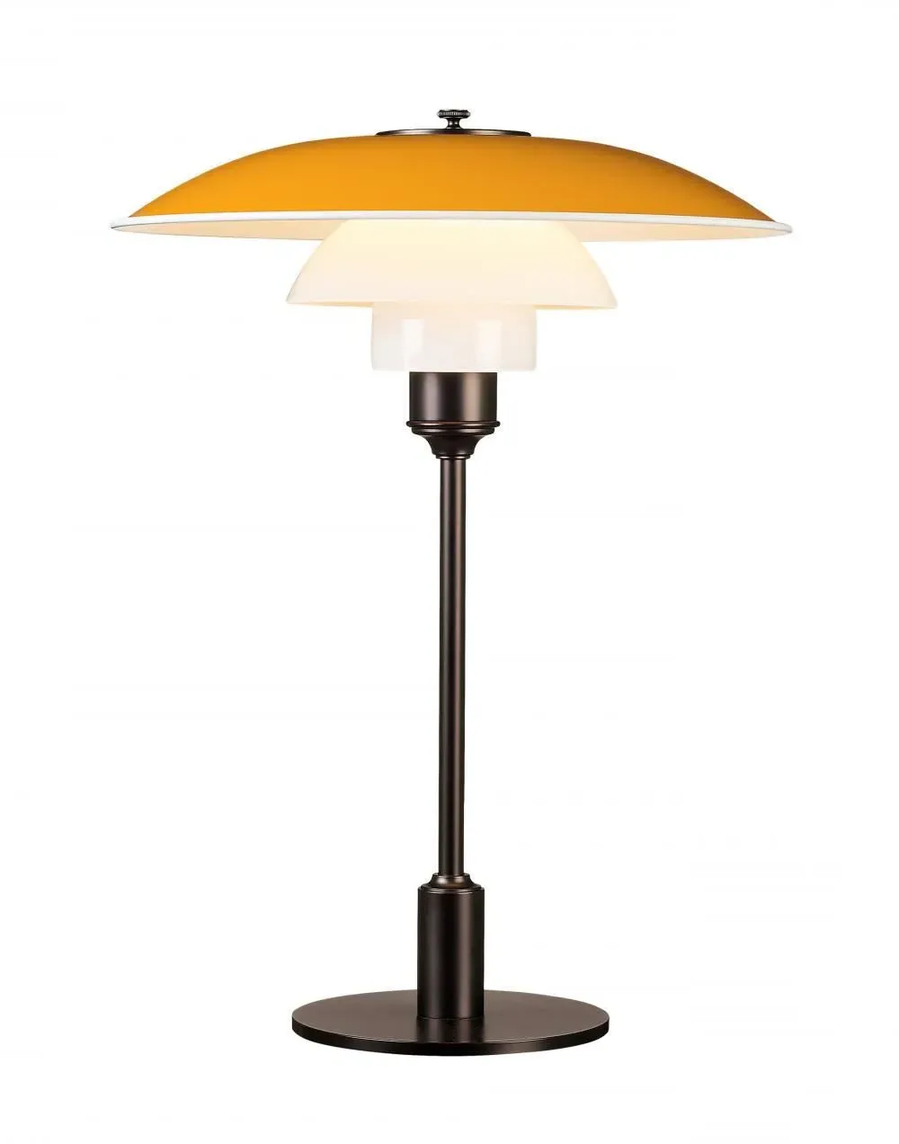 Table Lamp with Three-Shade System - White, Glass