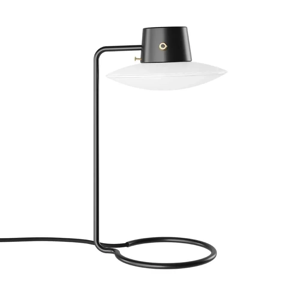 Tall Table Lamp with Opal Glass - Metal