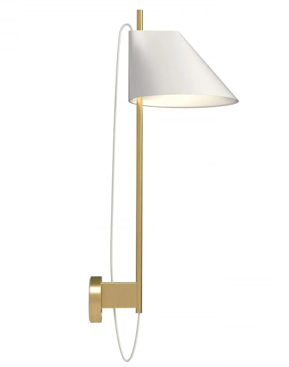 Wall Light with Timer - Brass, Black Shade