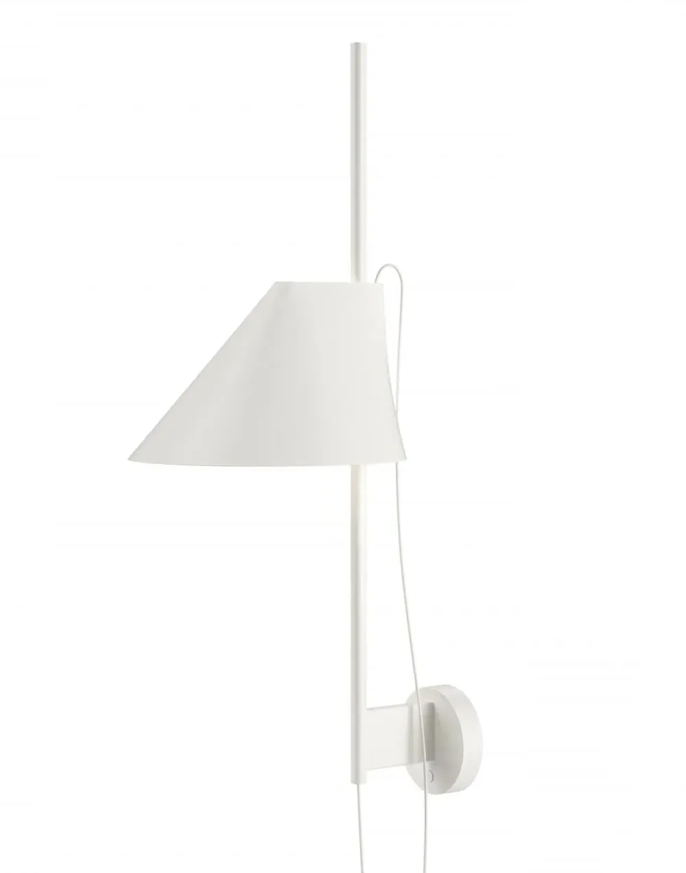 Wall Light with Timer - Brass, White Shade