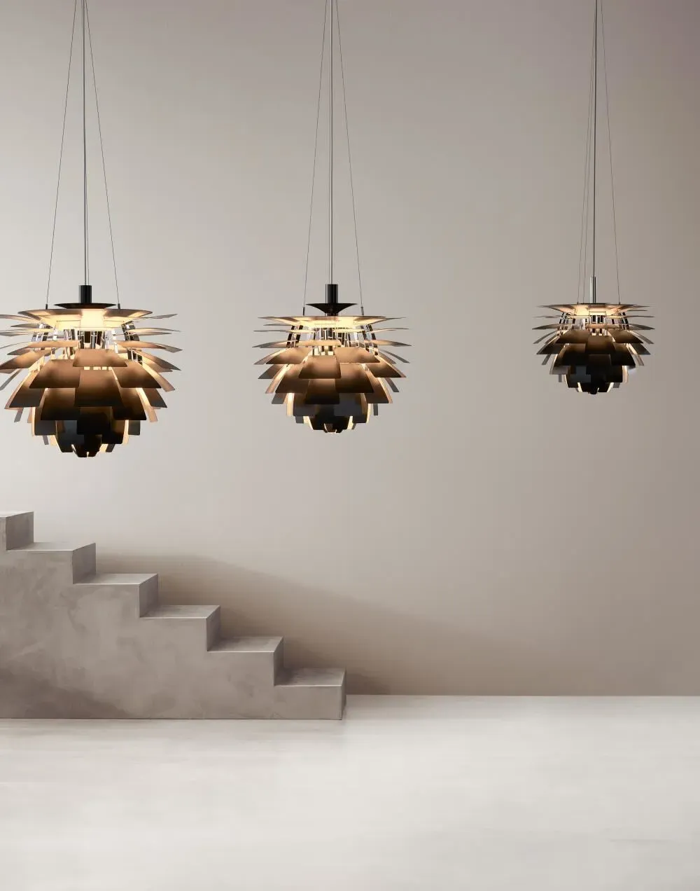 XXL Artichoke Pendant Light - Black, Steel