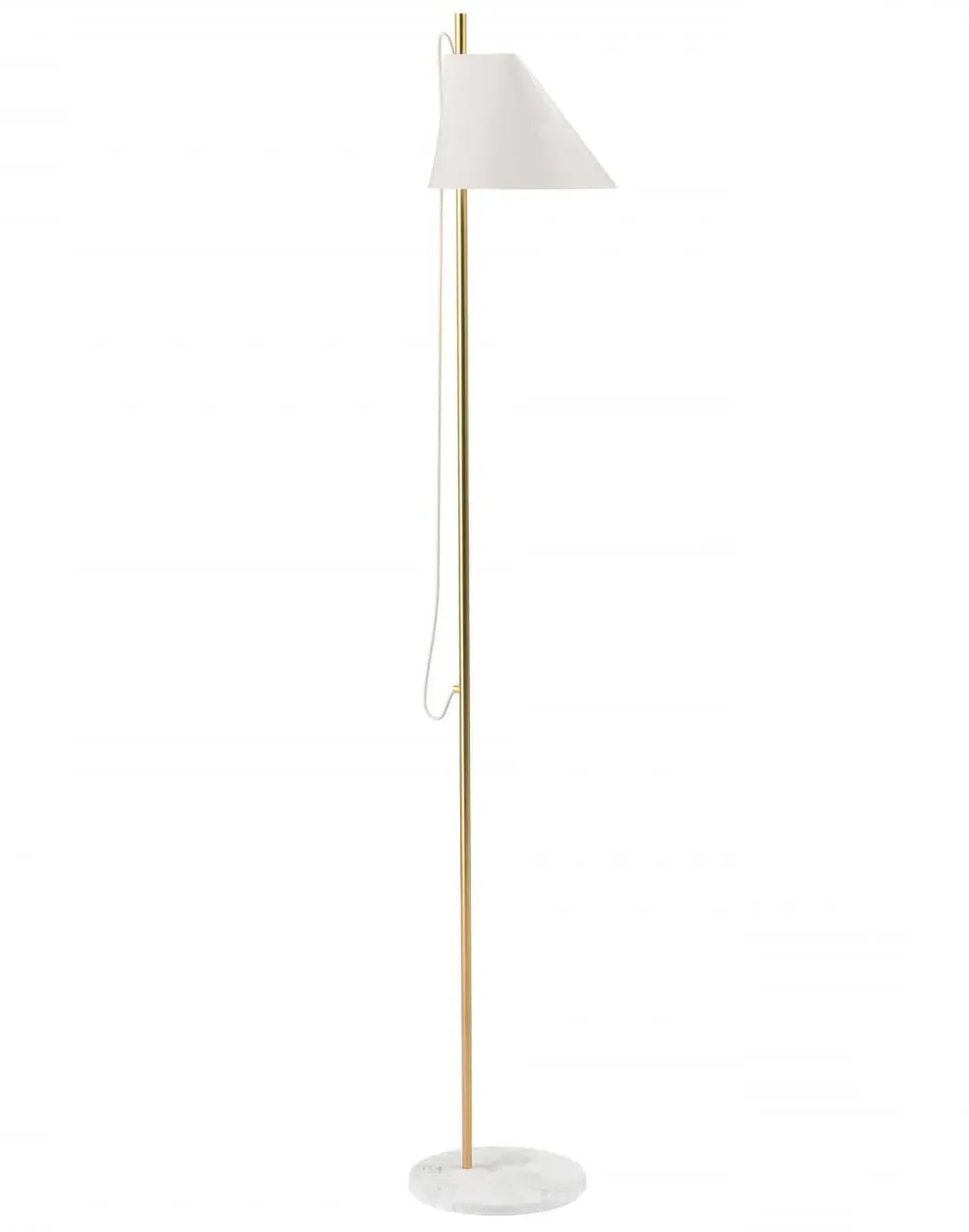 YUH Floor Lamp with Timer - Brass, Marble