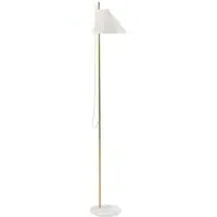 YUH Floor Lamp with Timer - Brass, White Marble