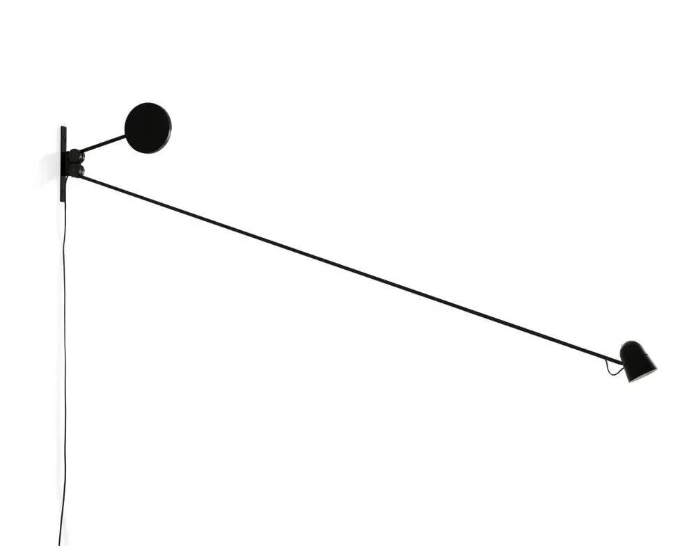 Adjustable Wall Light with Counterweight - Black image