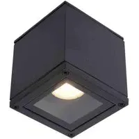 Aven Square Ceiling Spotlight - Black, Aluminium