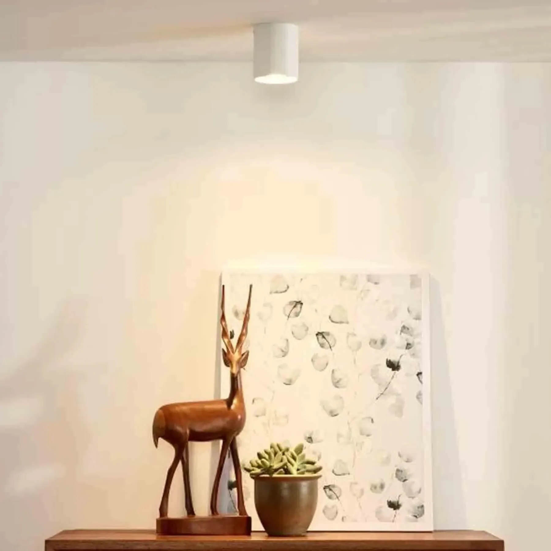 Ceiling Spotlight with GU10 Fitting - Black, Aluminium