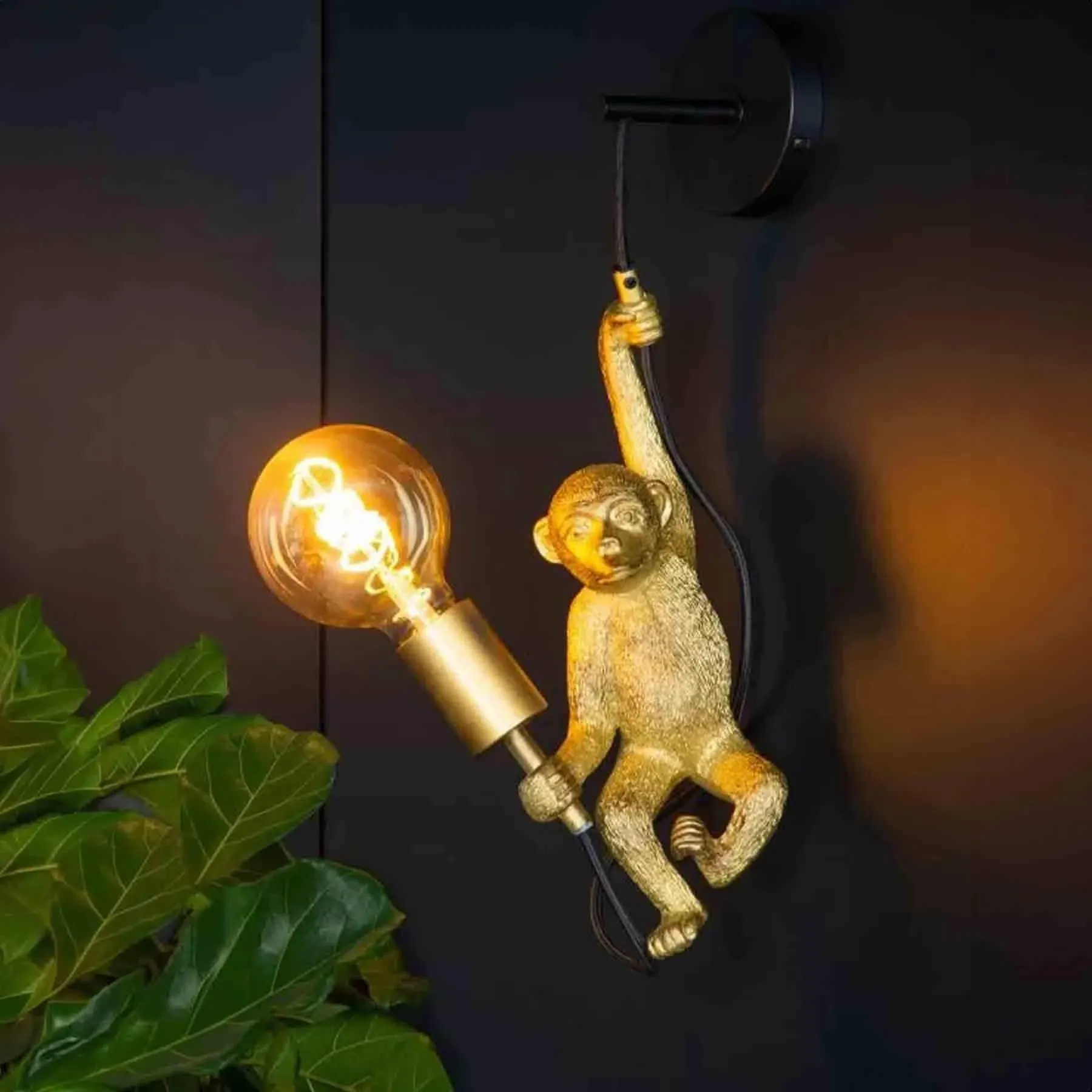 Chimp Wall Light with Dimmer - Synthetic