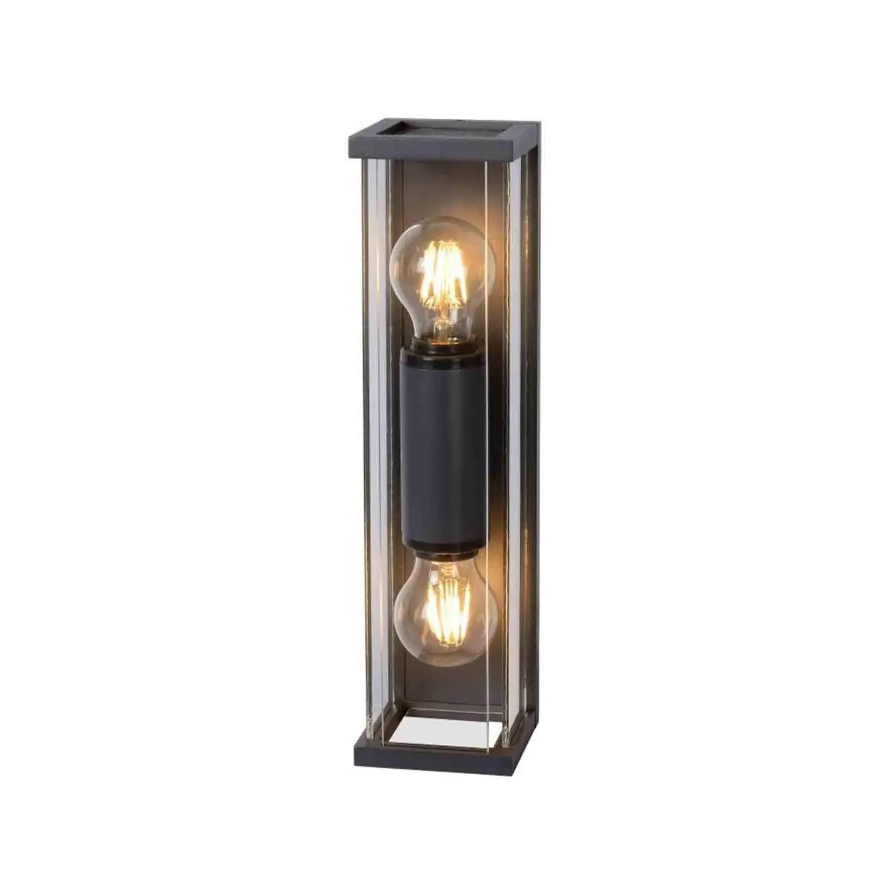 Double Outdoor Wall Light - Black, Metal image