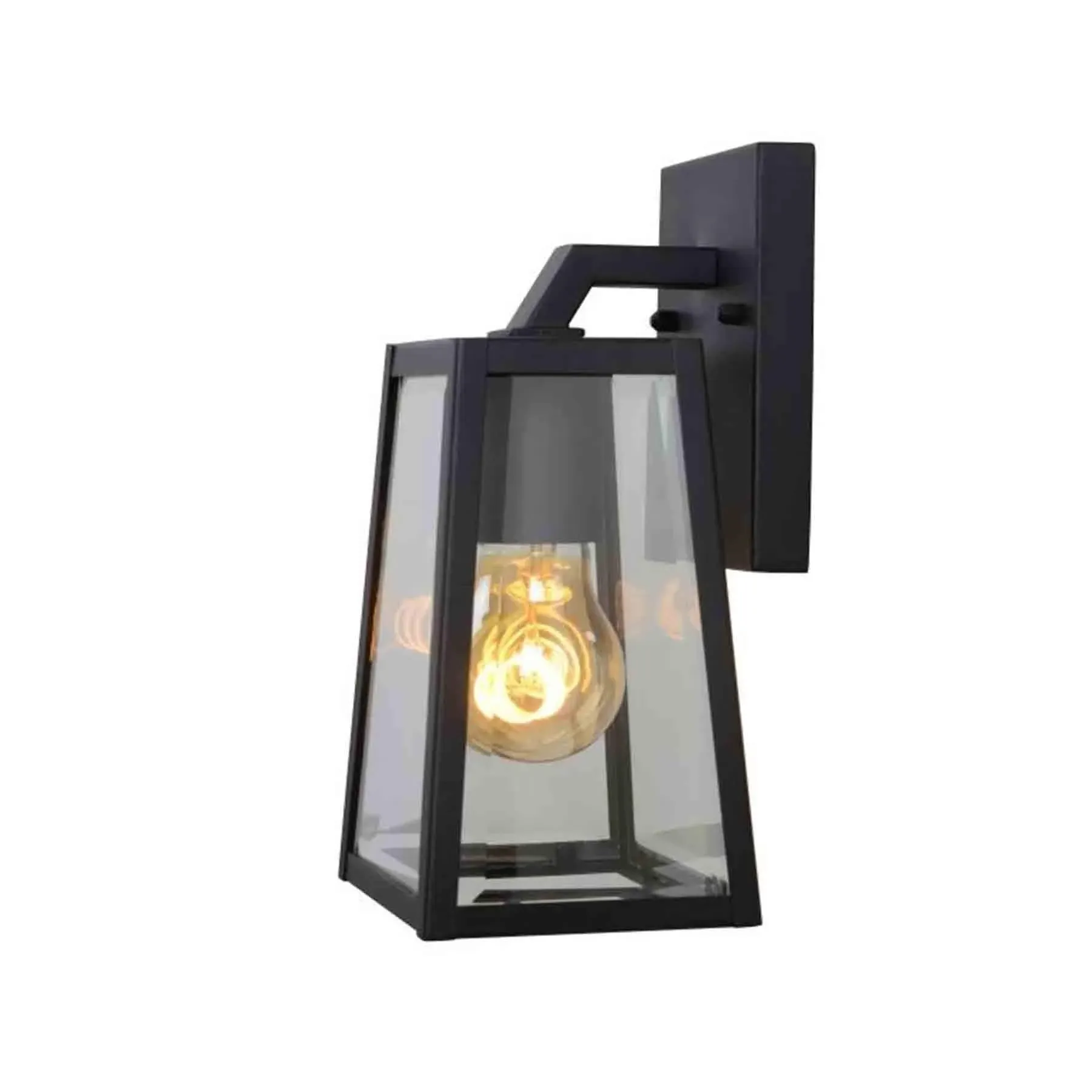 Large Outdoor Wall Light - Black, Metal