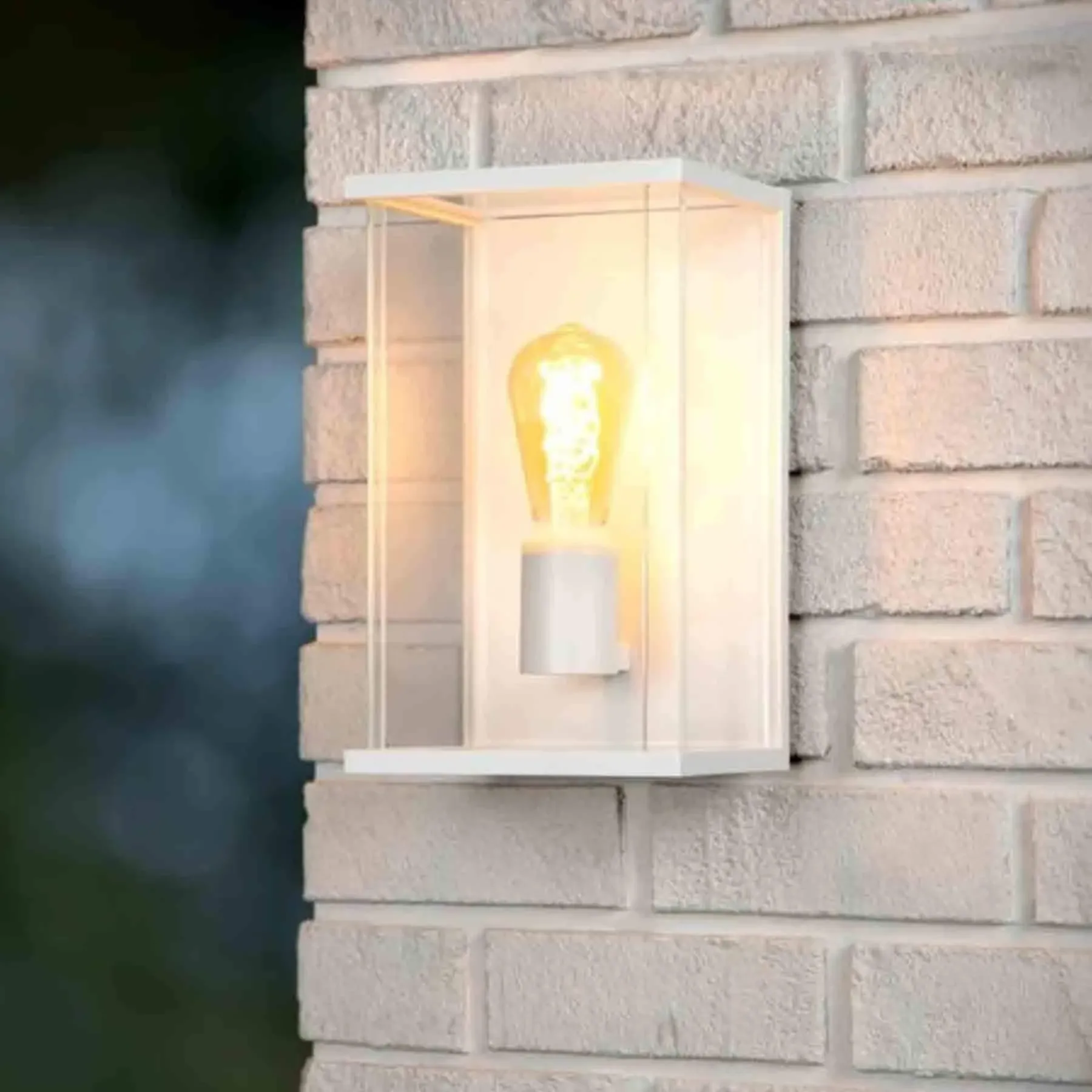 Medium Outdoor Wall Light - White, Aluminium