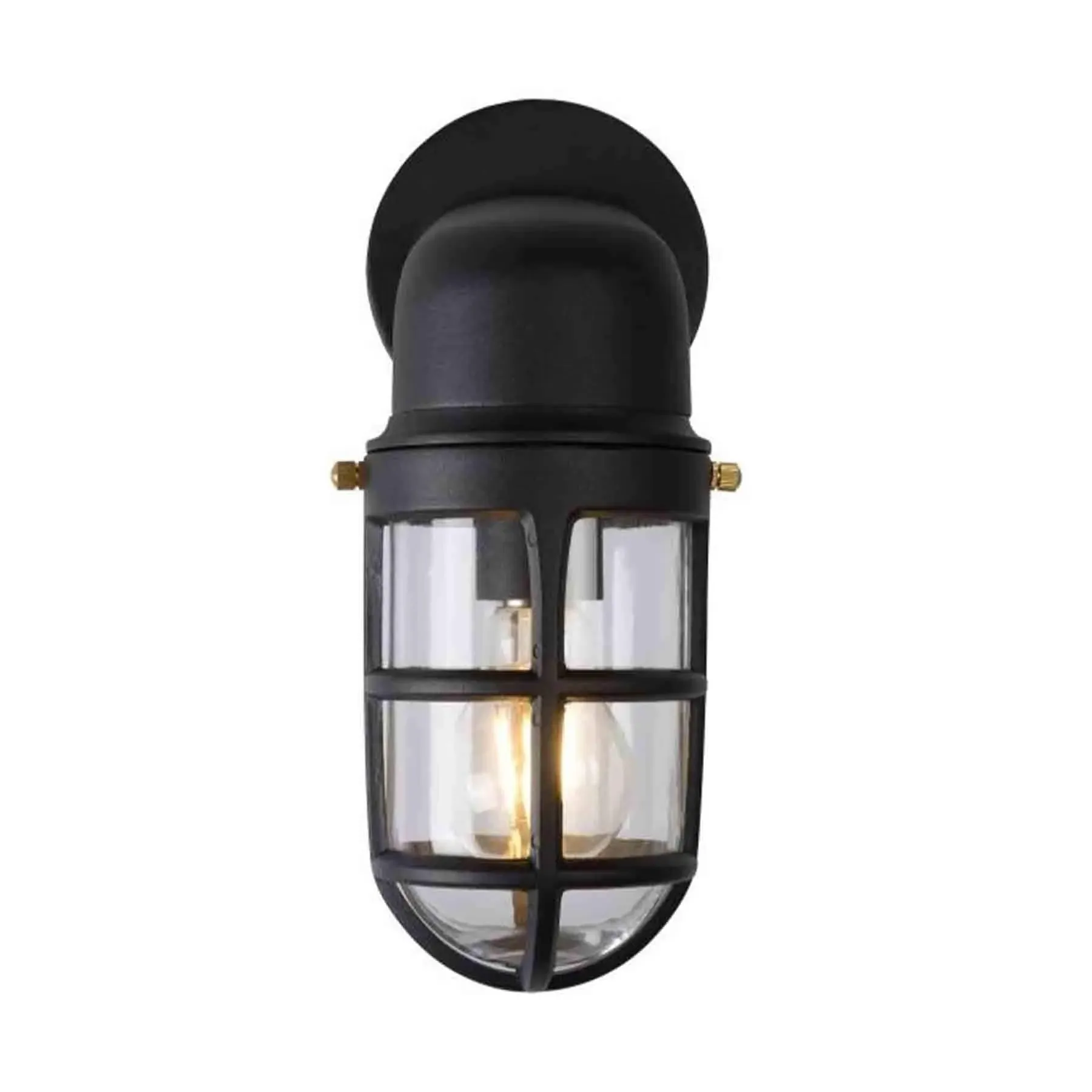 Outdoor Wall Light with Glass Housing - Aluminium