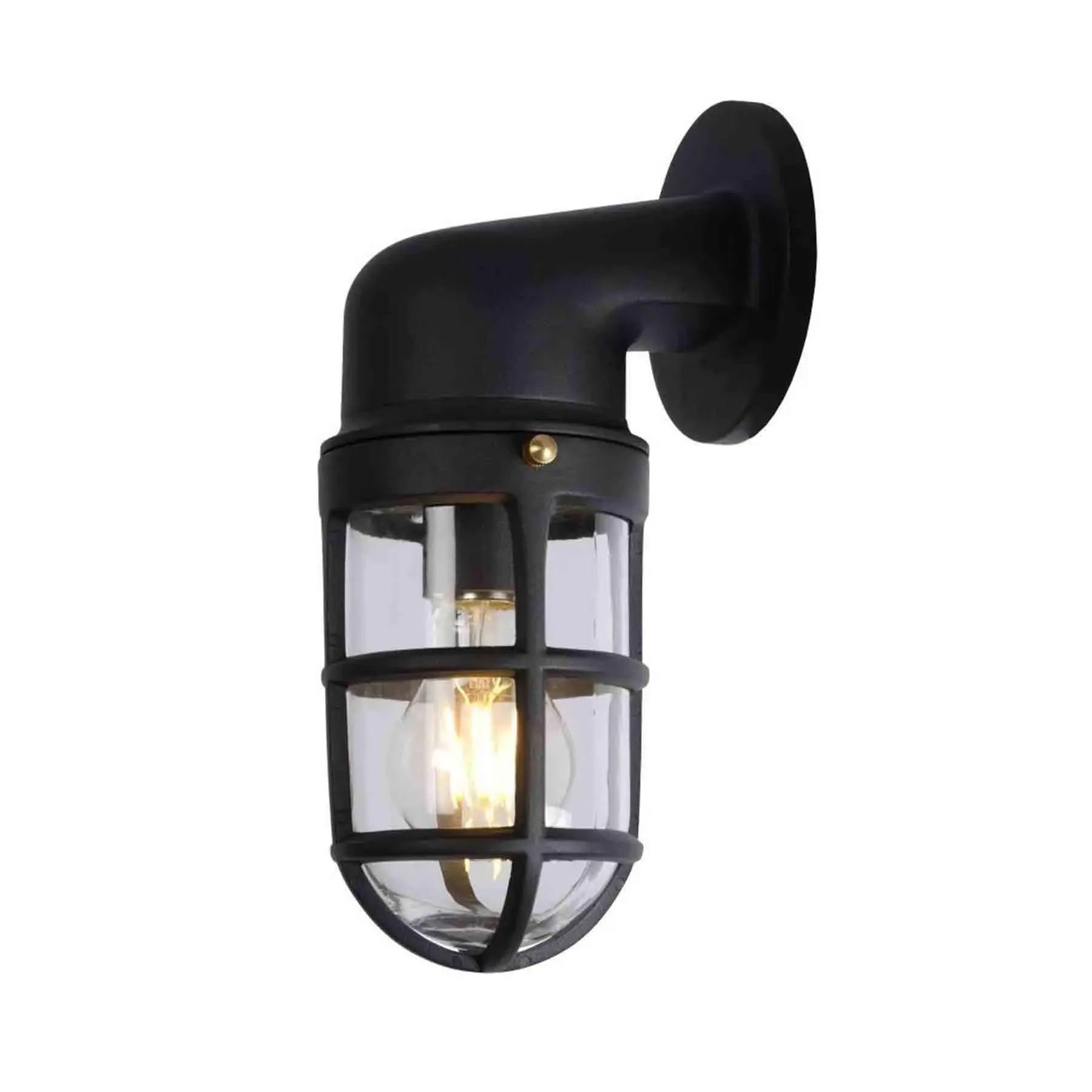 Outdoor Wall Light with Glass Housing - Aluminium image