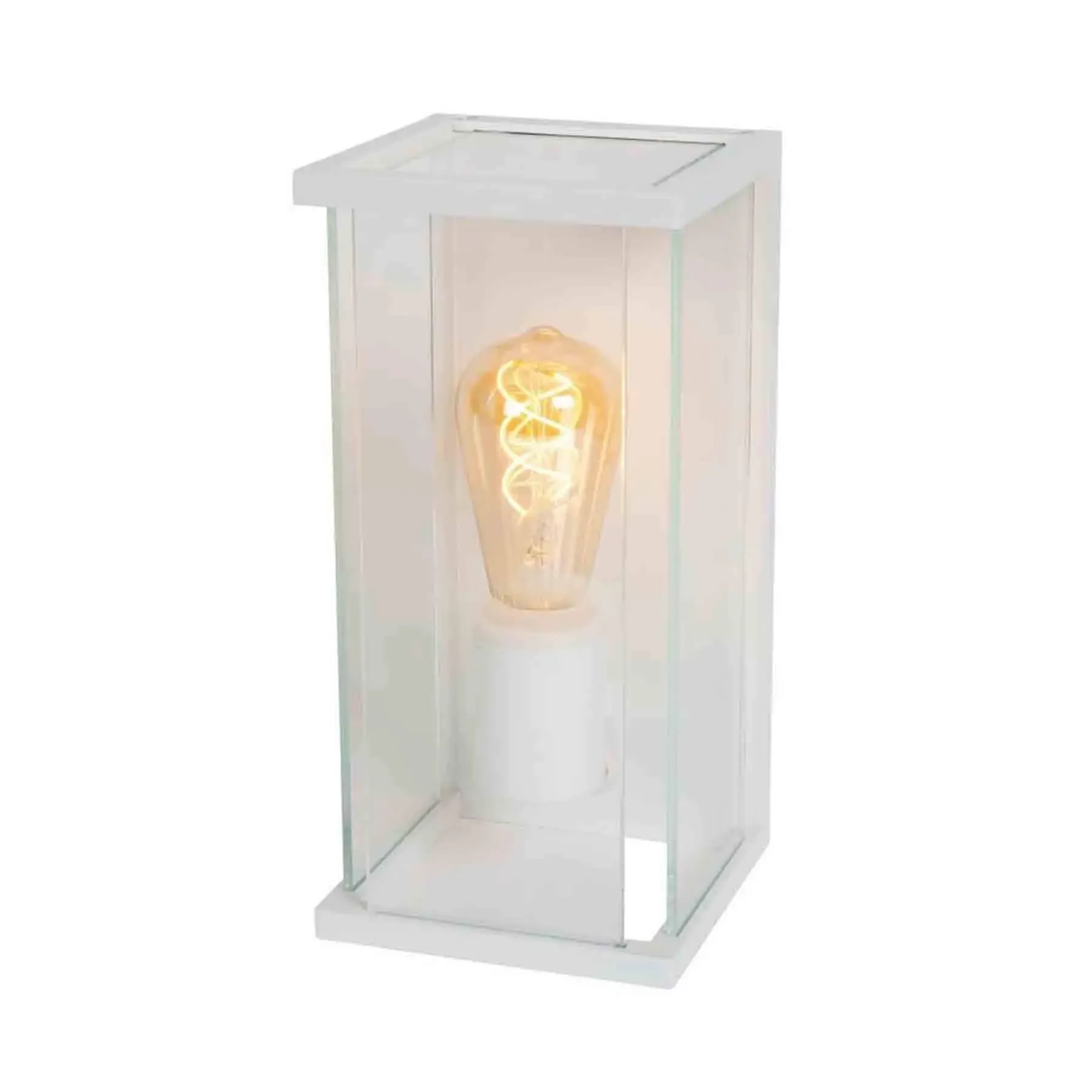 Outdoor Wall Light with Motion Sensor - White, Metal