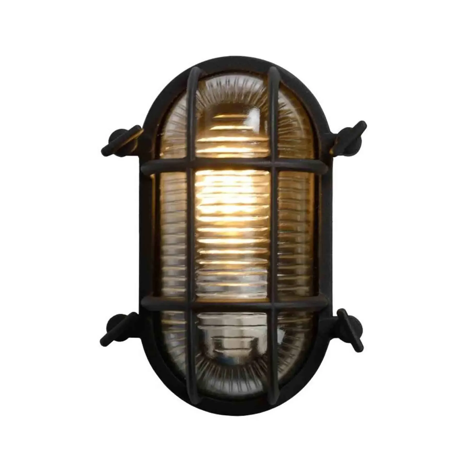 Oval Outdoor Wall Light - Aluminium, Glass