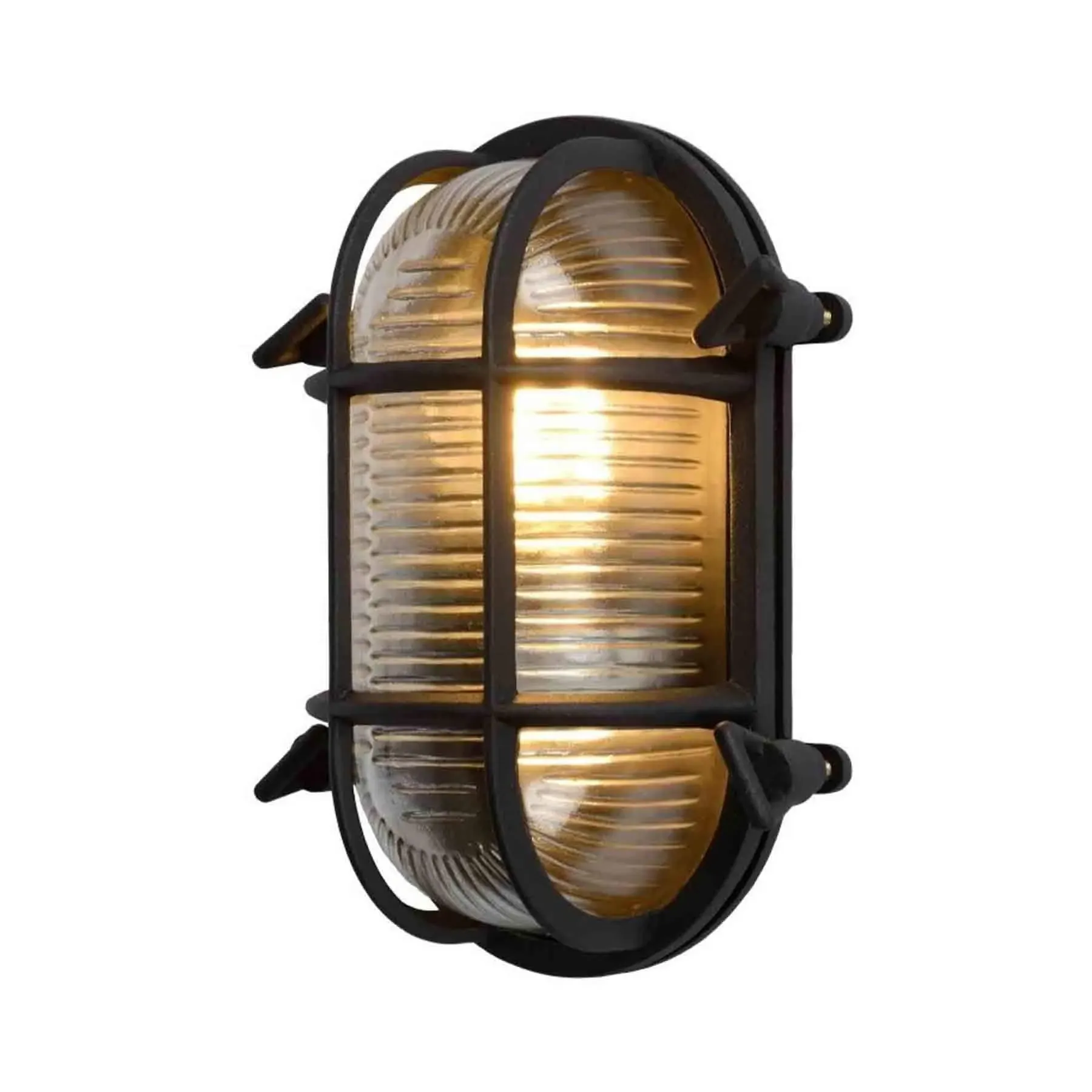 Oval Outdoor Wall Light - Aluminium, Glass image