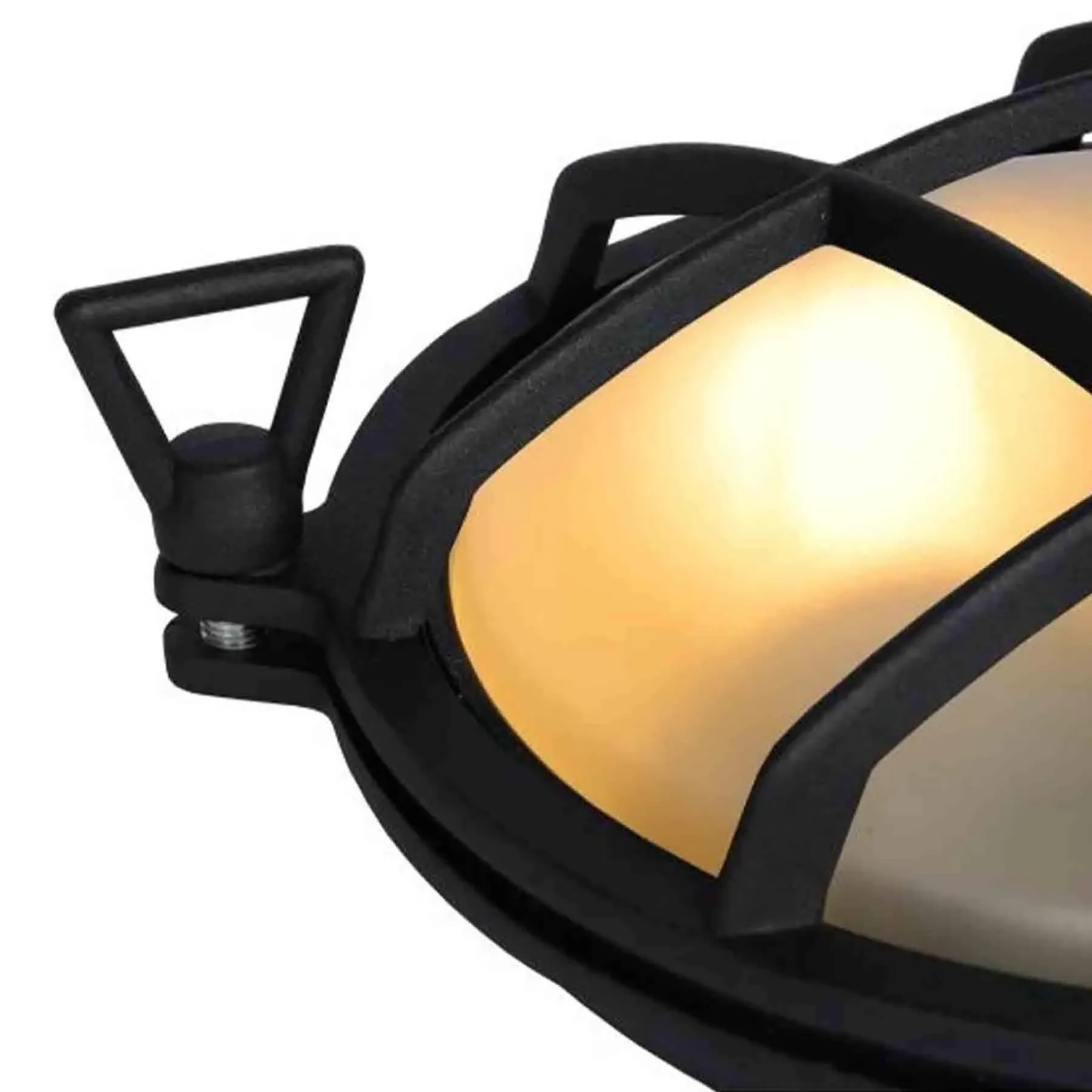 Round Outdoor Wall Light - Aluminium, Glass