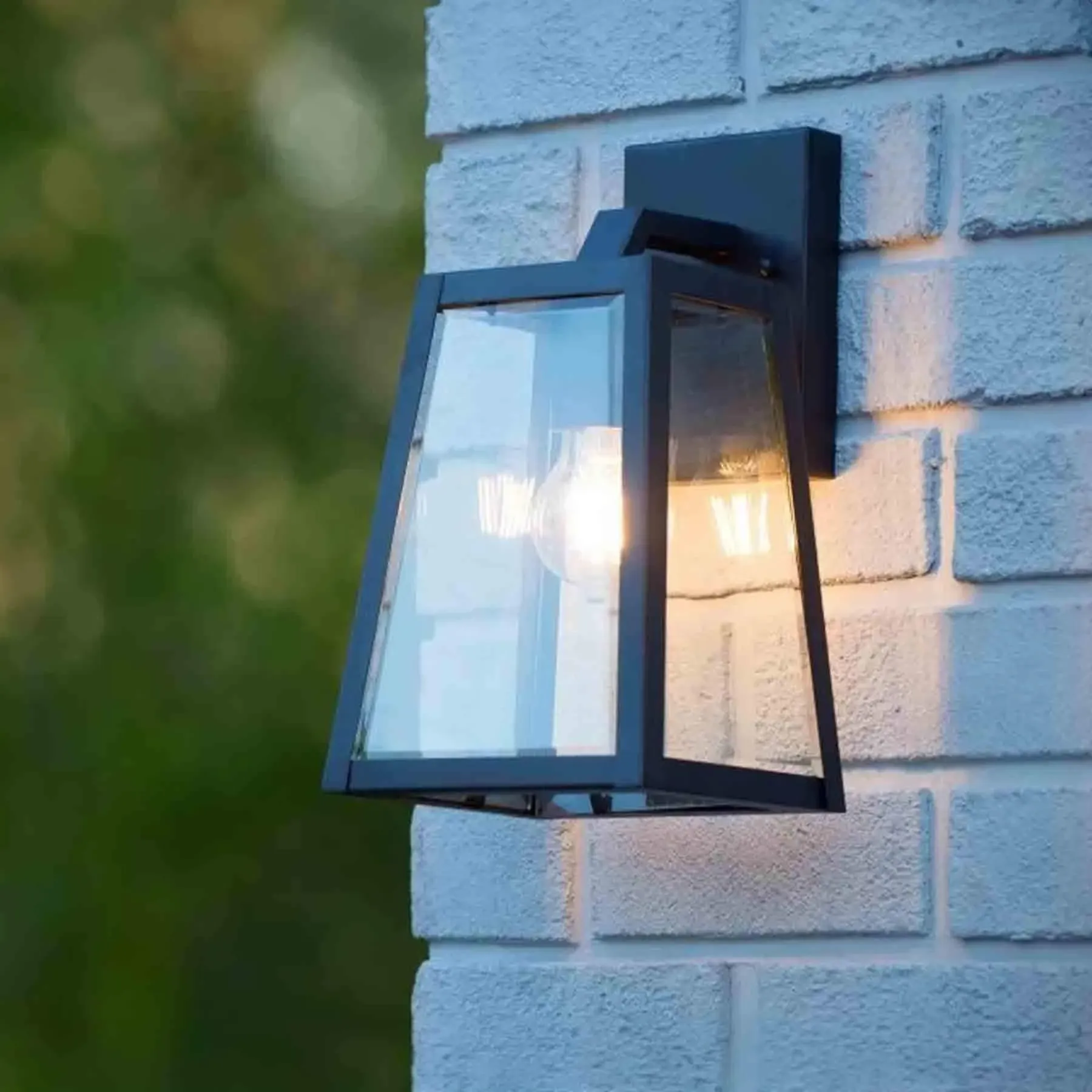 Small Outdoor Wall Light - Black, Metal