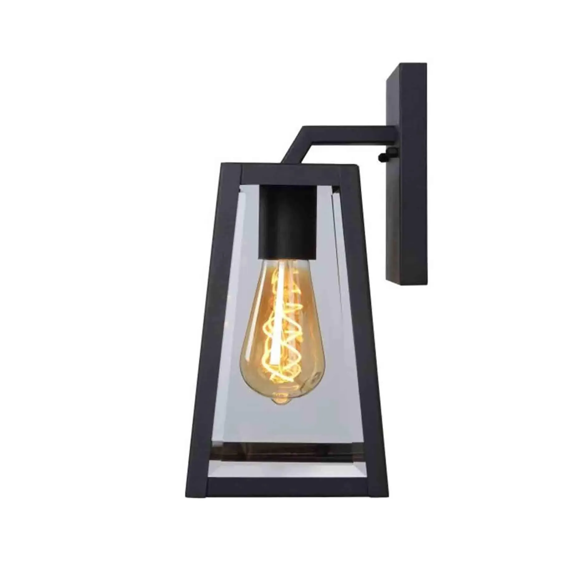Small Outdoor Wall Light - Black, Metal
