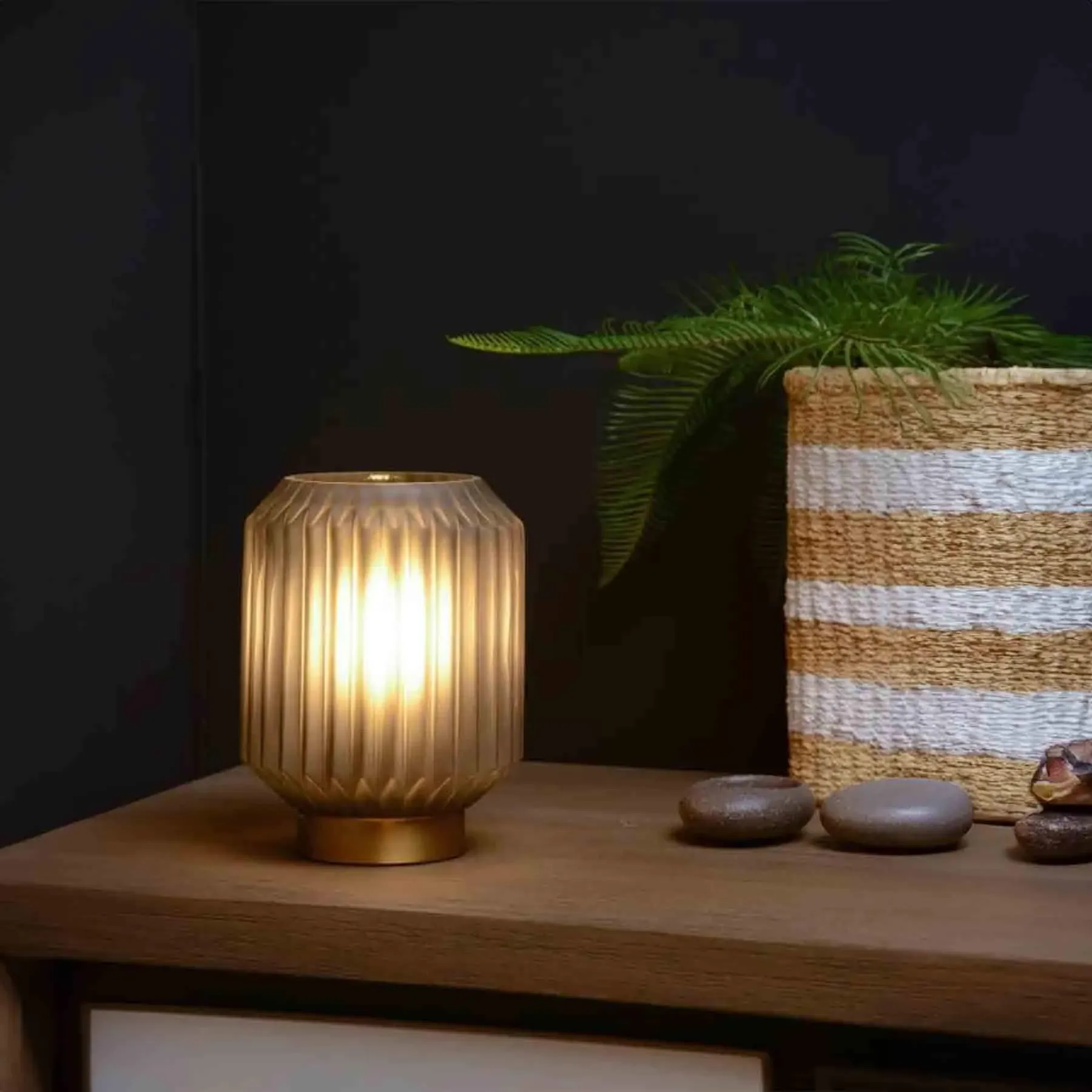 Sueno Table Lamp - Frosted Glass, Brass