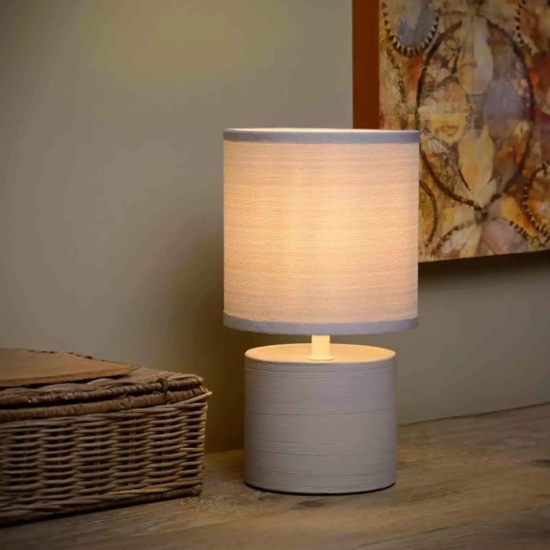 Table Lamp with Simple Design - Cream