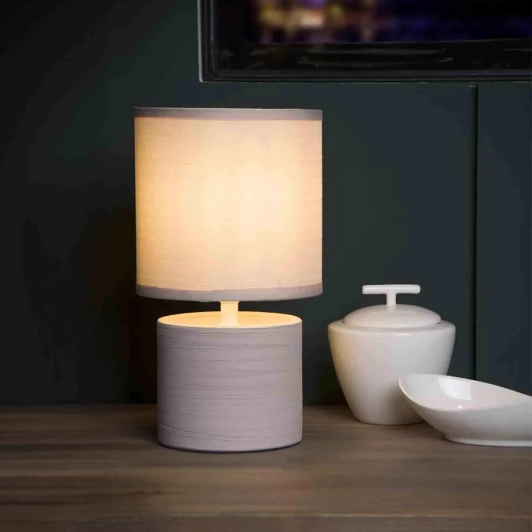 Table Lamp with Simple Design - Grey