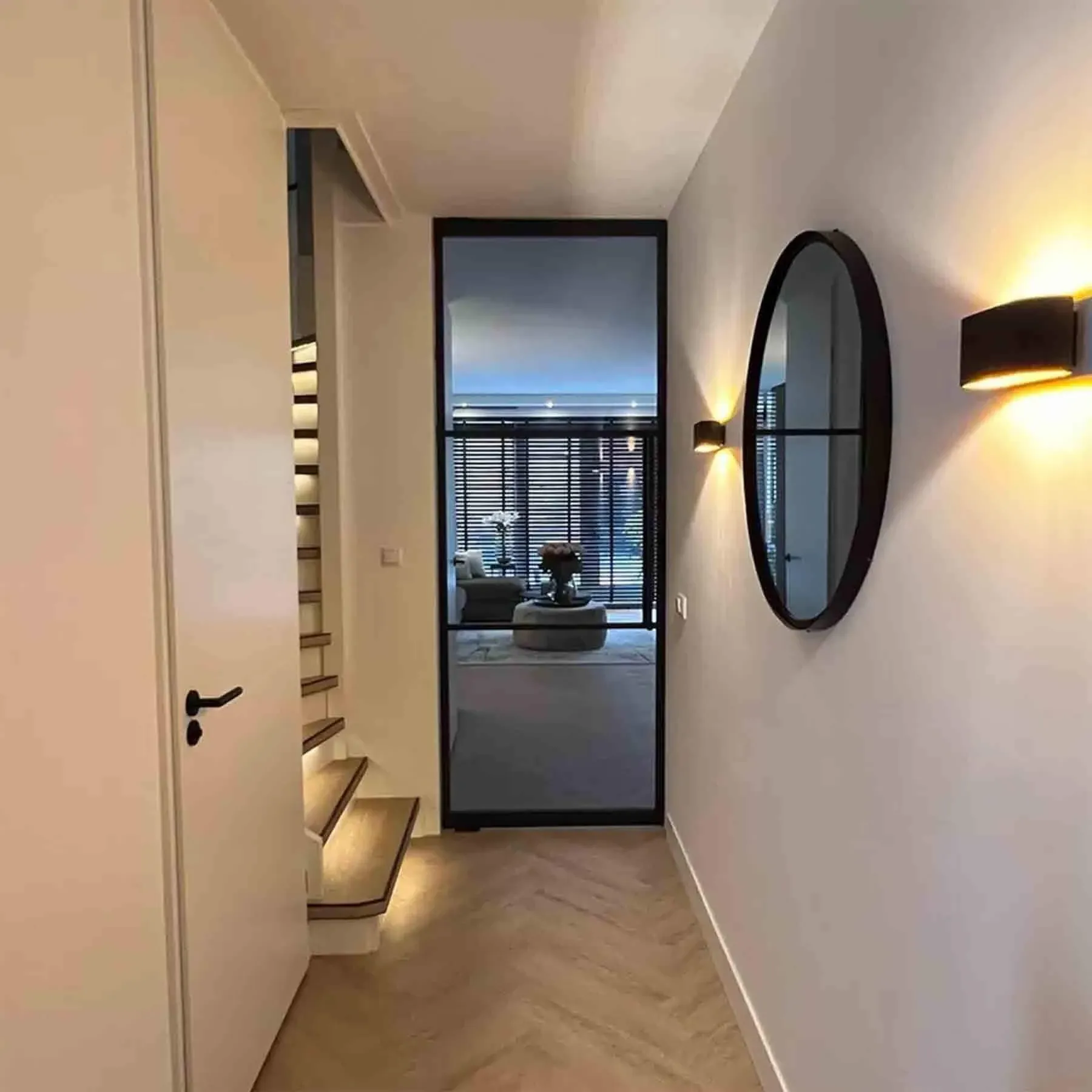 Wall Light with Dual Openings - Black, Gold