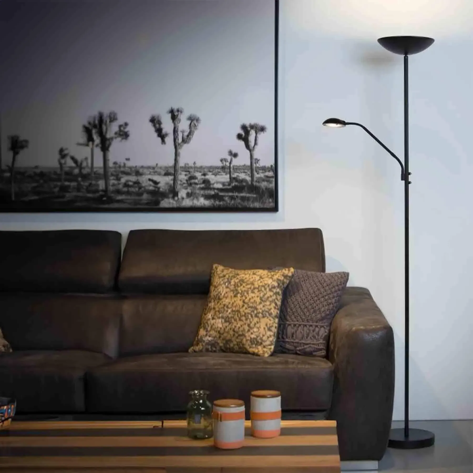 Zenith Floor Lamp with Reading Light - Aluminium