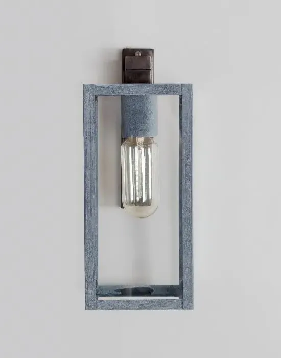 Wall Light with Glass Shade - Aged Zinc