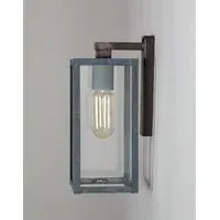 Wall Light with Glass Shade - Aged Zinc