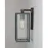 Wall Light with Glass Shade - Aged Zinc