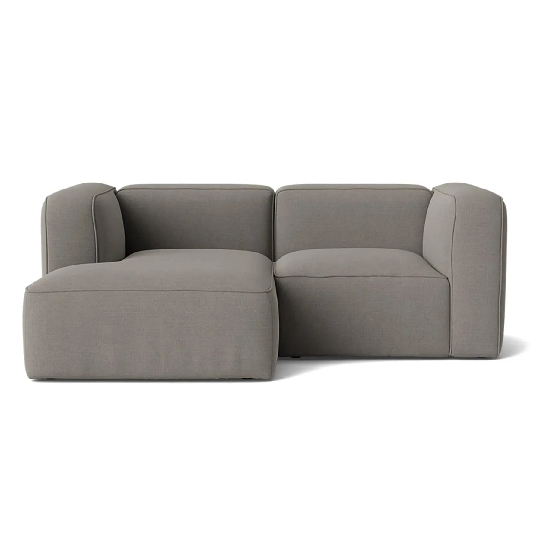 2-Seater Modular Sofa with Chaise - Grey, Fabric image