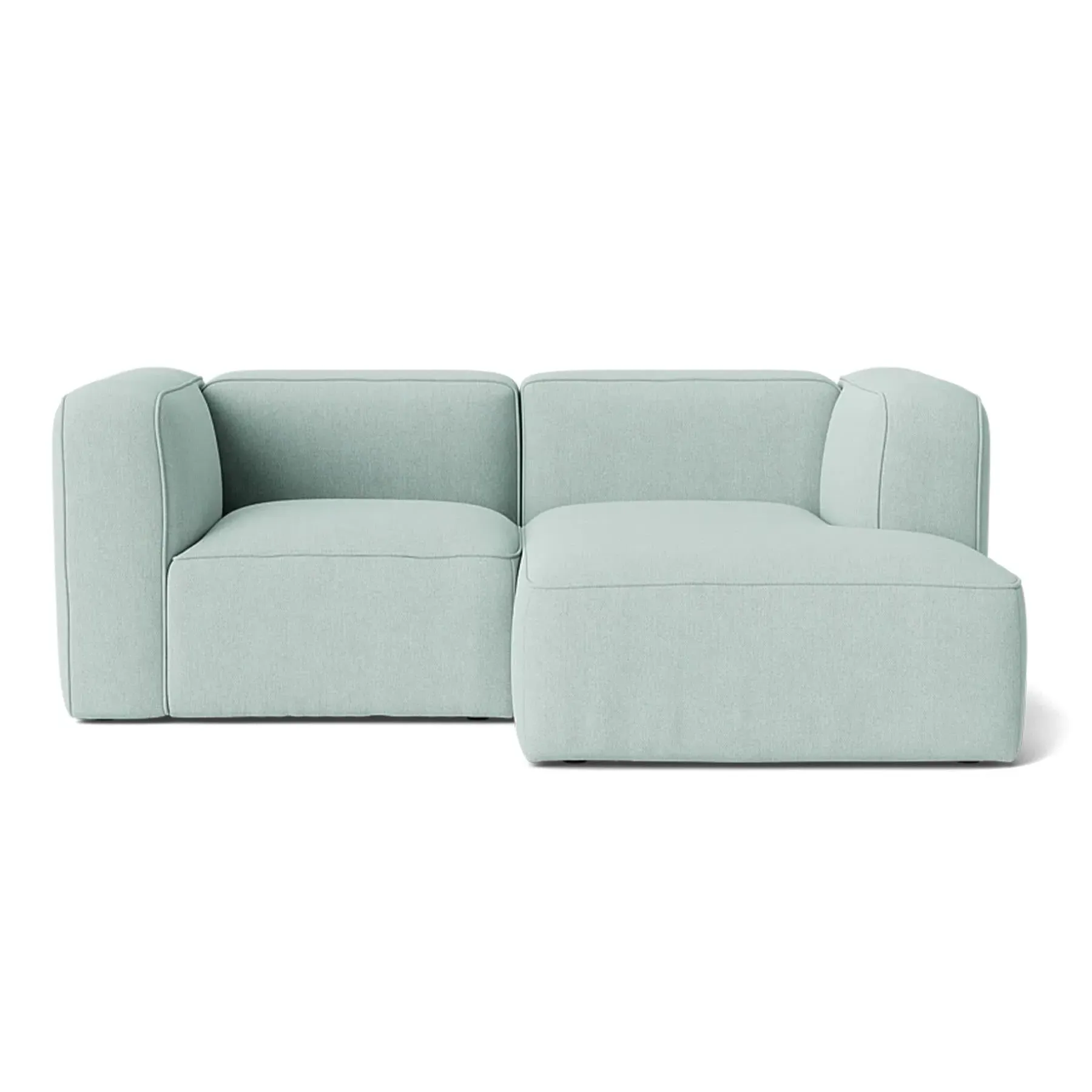 2-Seater Modular Sofa with Chaise - Grey, Fabric image