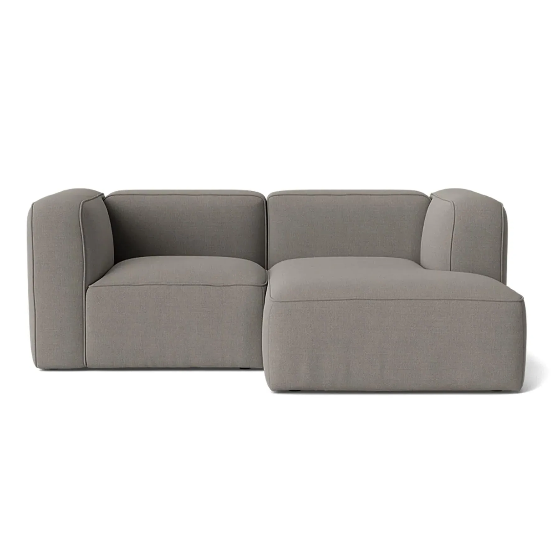 2-Seater Modular Sofa with Chaise - Grey, Fabric image