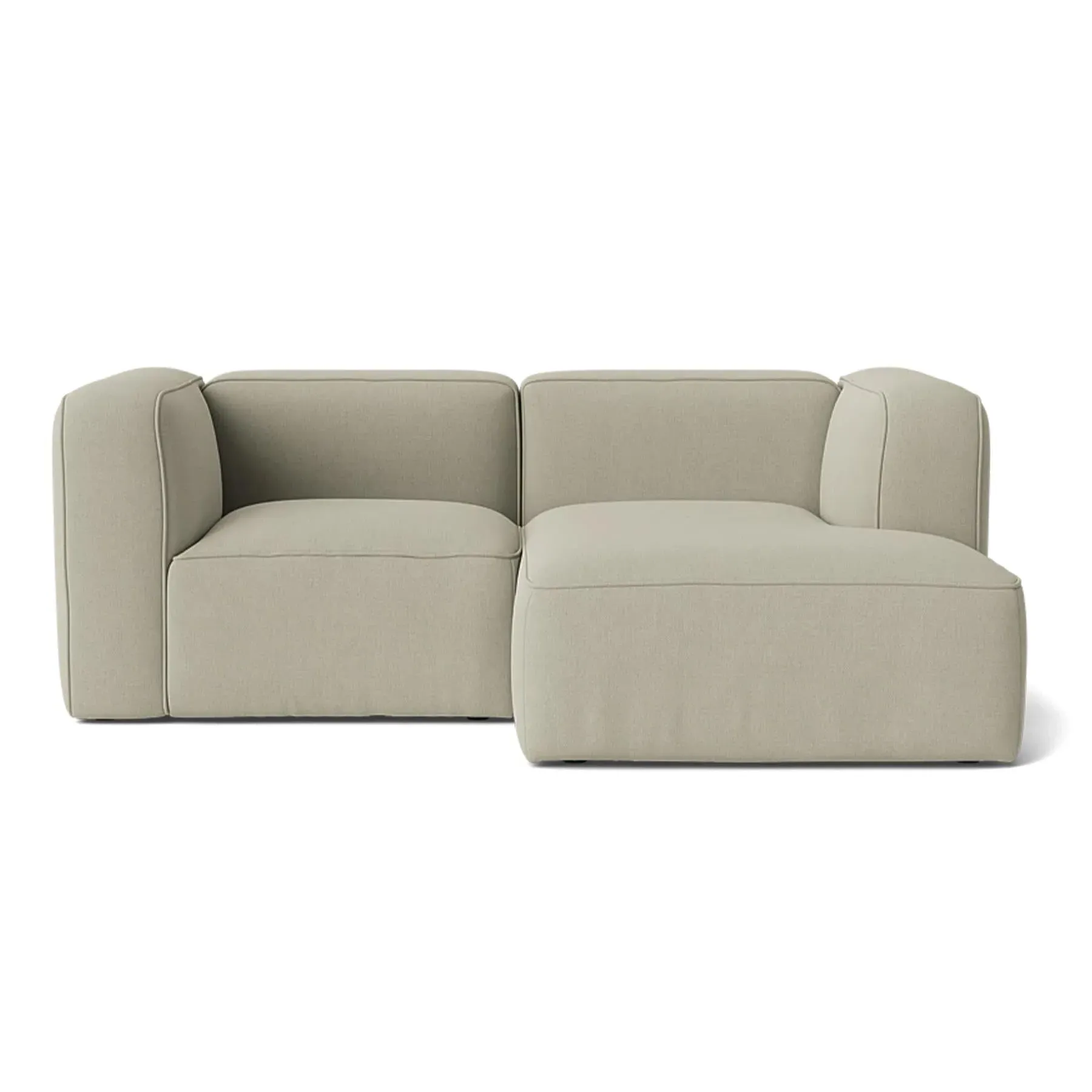 2-Seater Modular Sofa with Chaise - Grey, Fabric image
