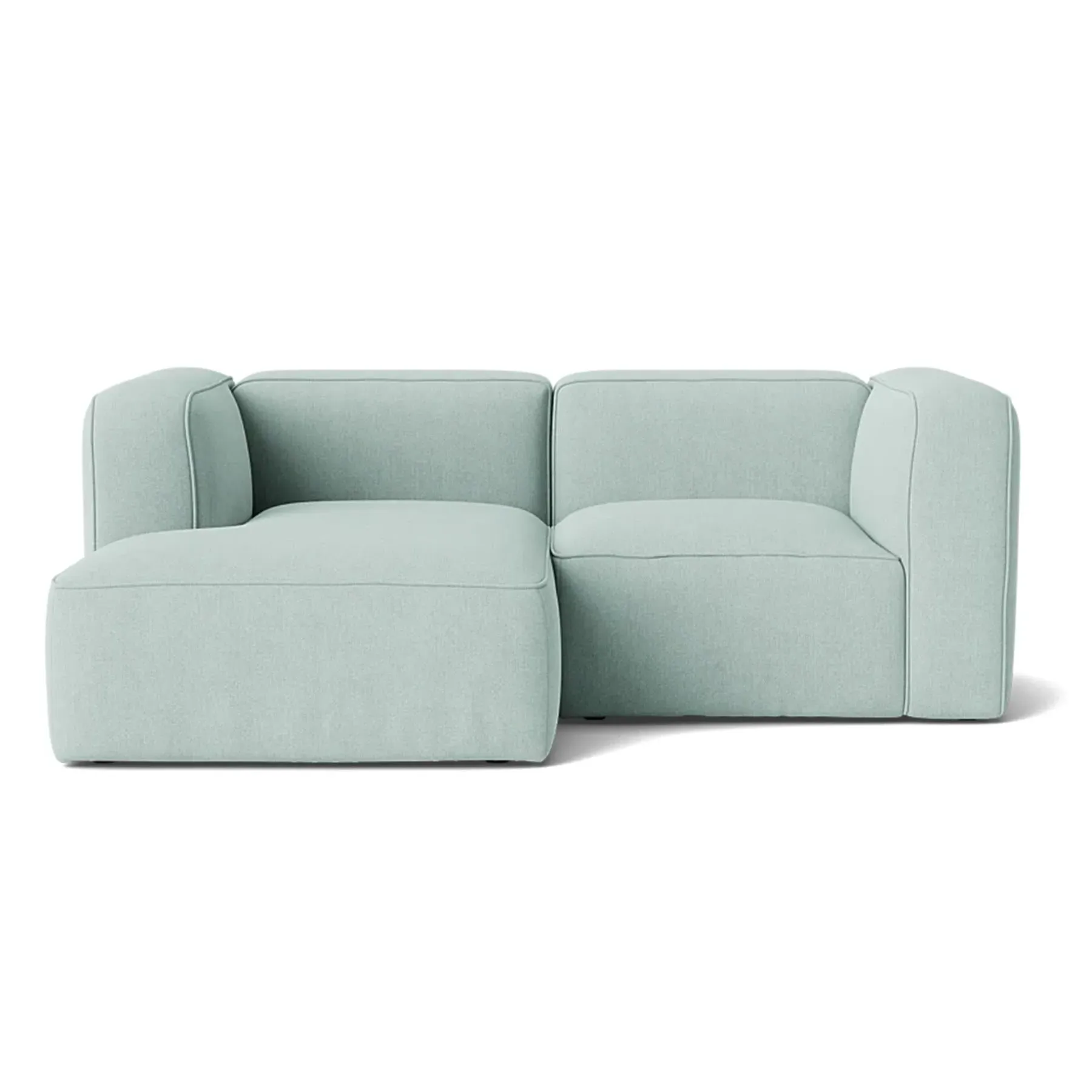 2-Seater Modular Sofa with Chaise - Grey, Fabric image