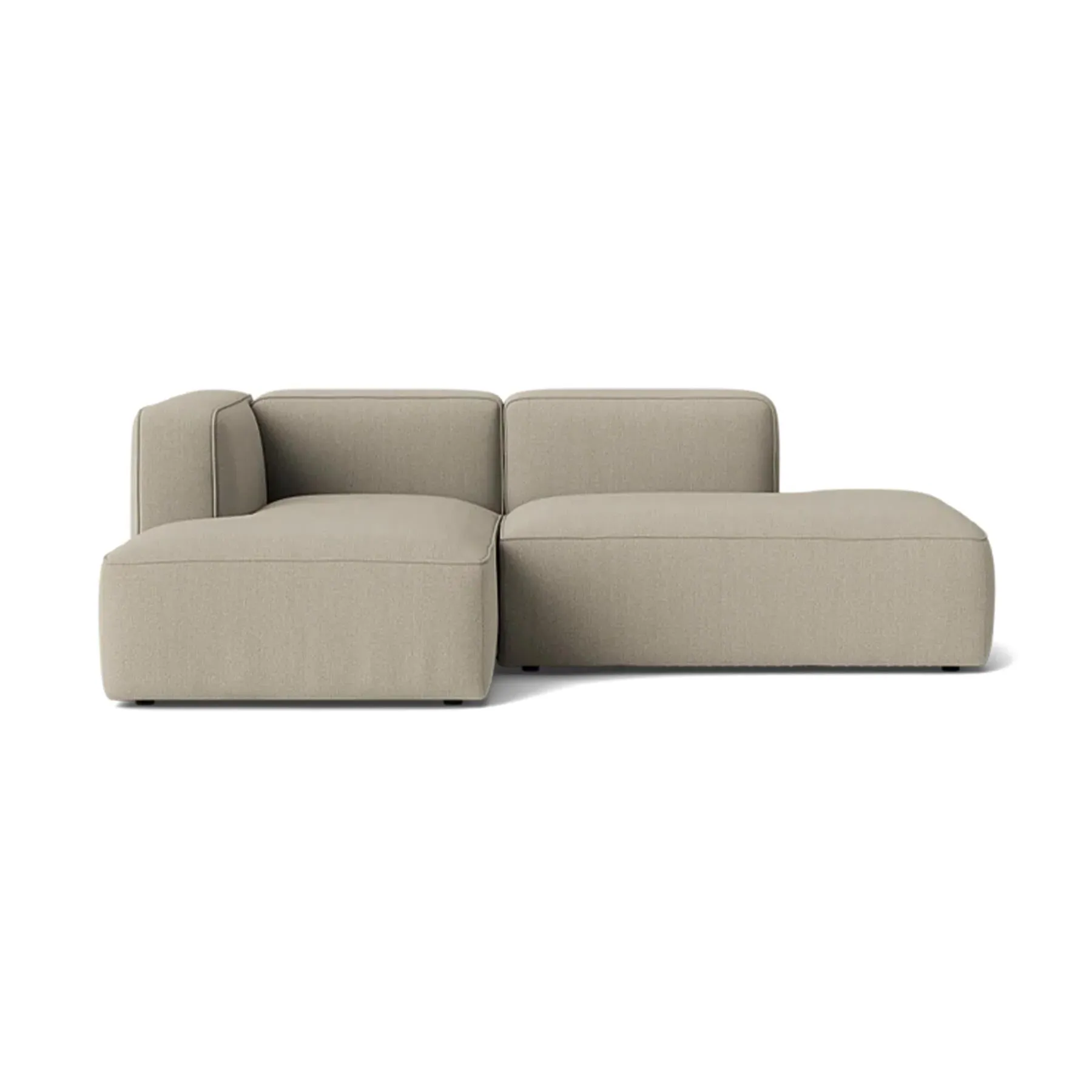 2-Seater Open End Sofa with Right Chaise - Fabric