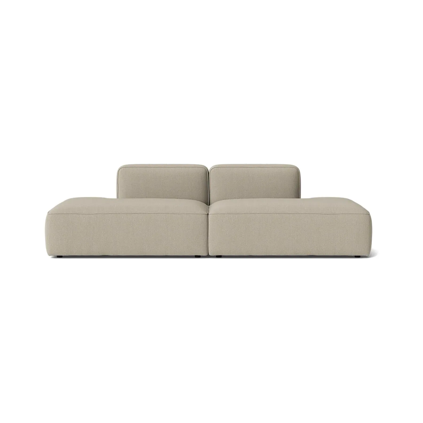 3-Seater Modular Sofa with Open Ends - Fabric