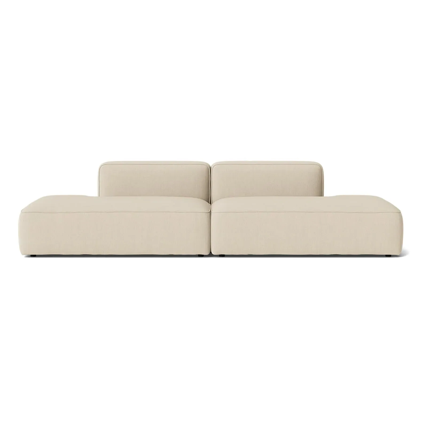 3-Seater Modular Sofa with Open Ends - Fabric