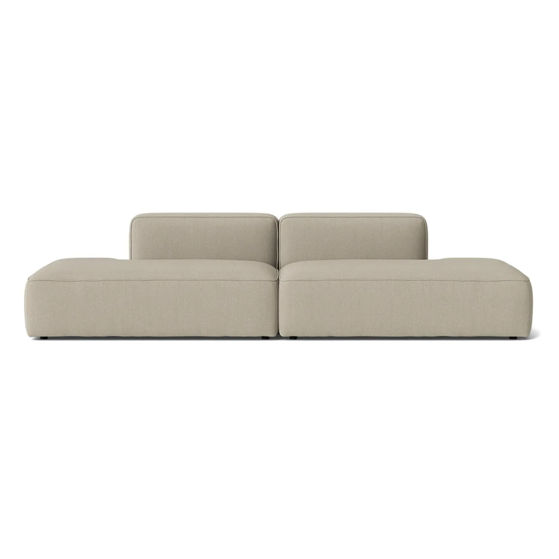 3-Seater Modular Sofa with Open Ends - Fabric