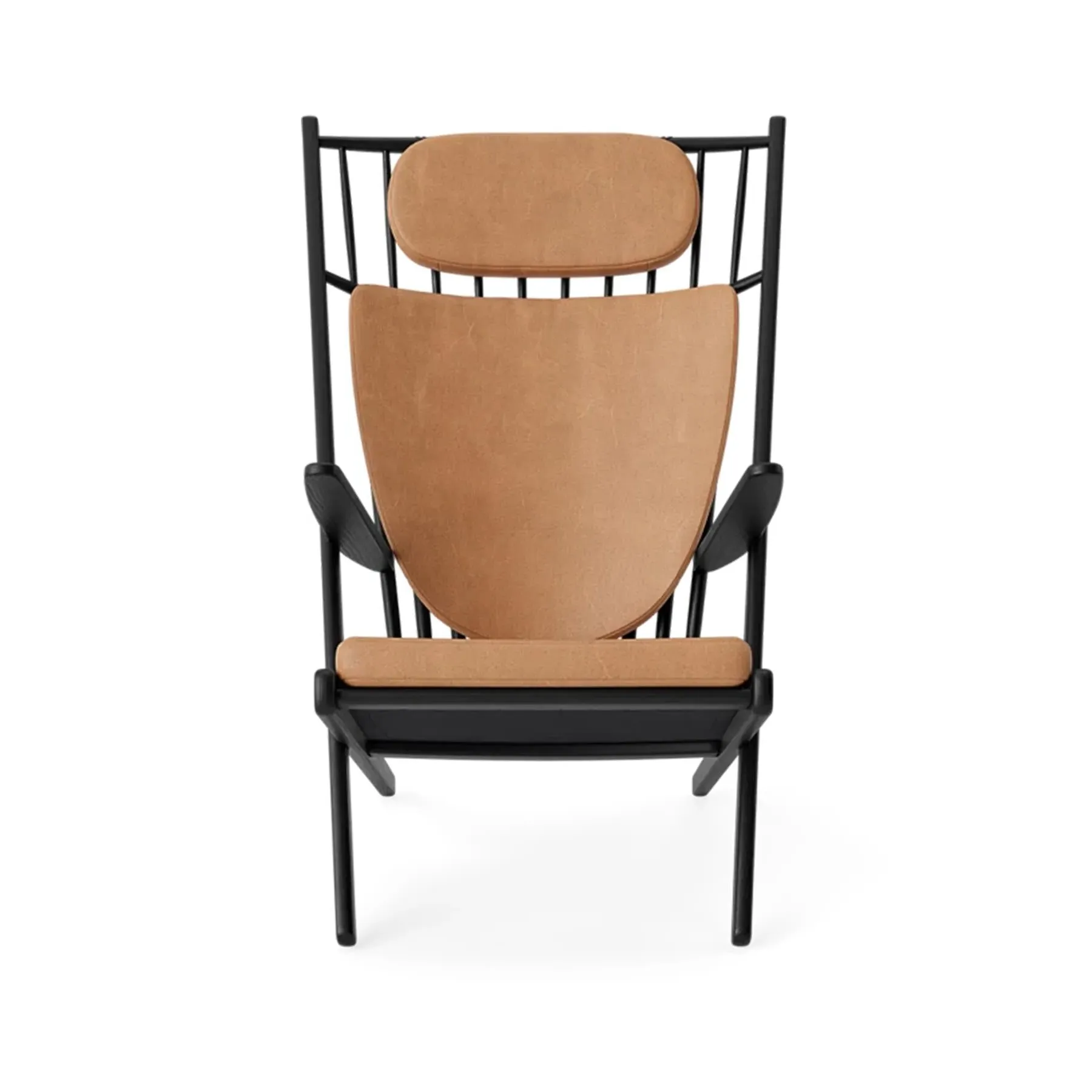 Armchair with Cushions - Cognac, Leather