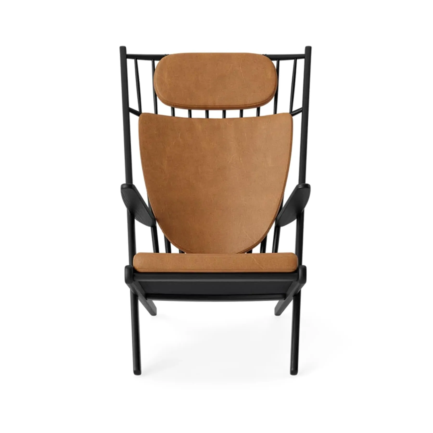Armchair with Cushions - Cognac, Leather