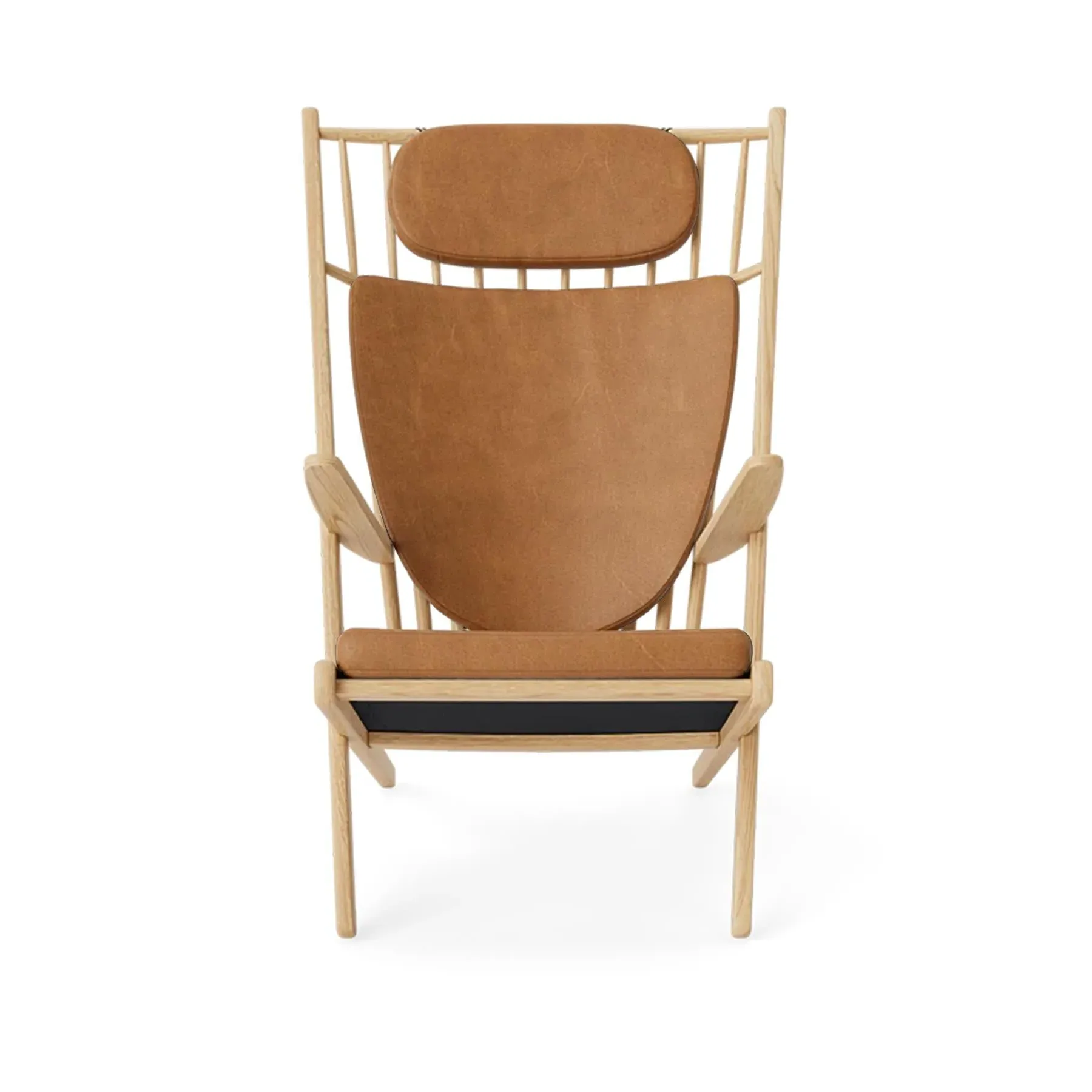 Armchair with Cushions - Cognac, Leather