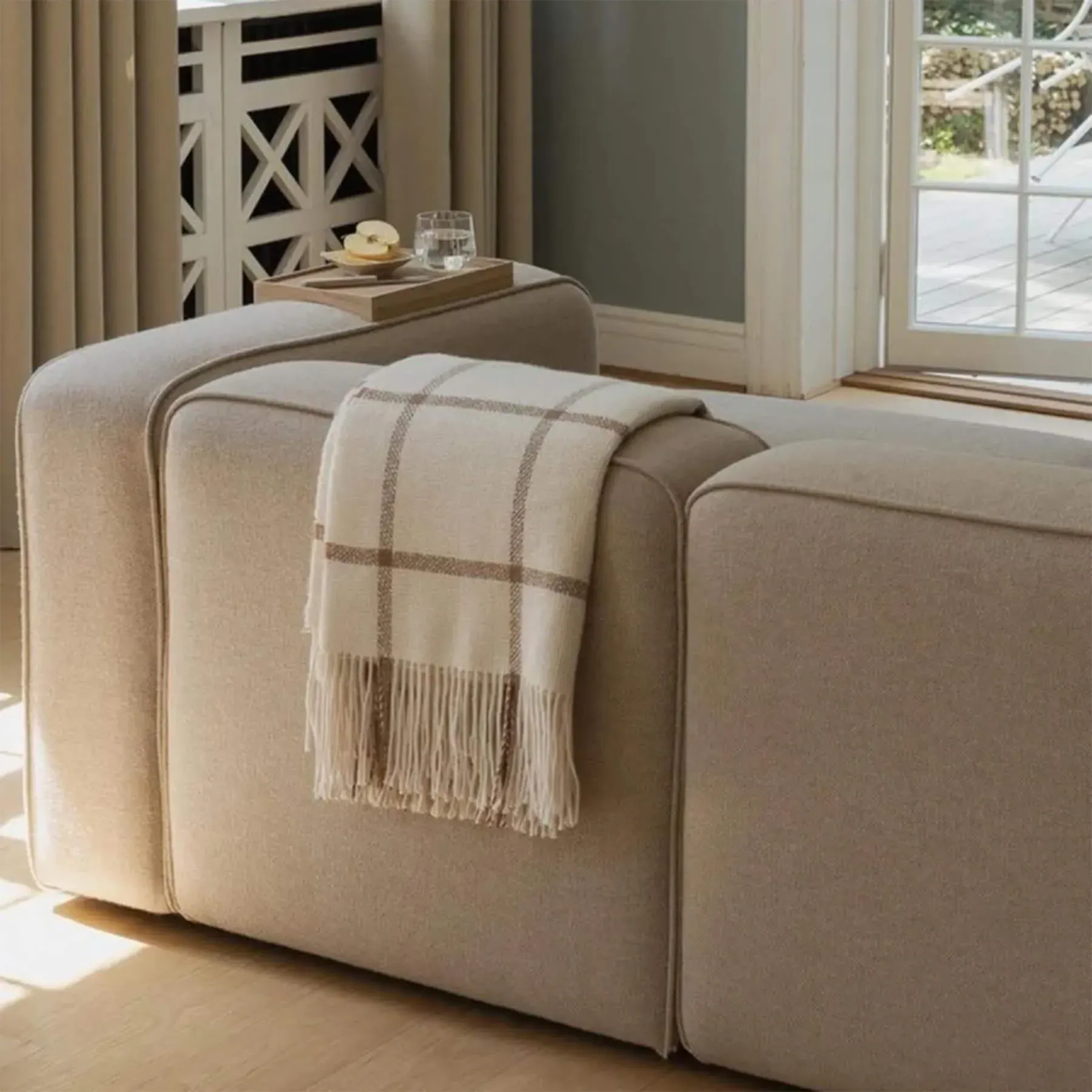 Basecamp Small 4-Seater Modular Sofa with Chaise - Re-wool 218