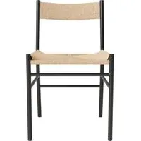 Cord Dining Chair - Black Steel