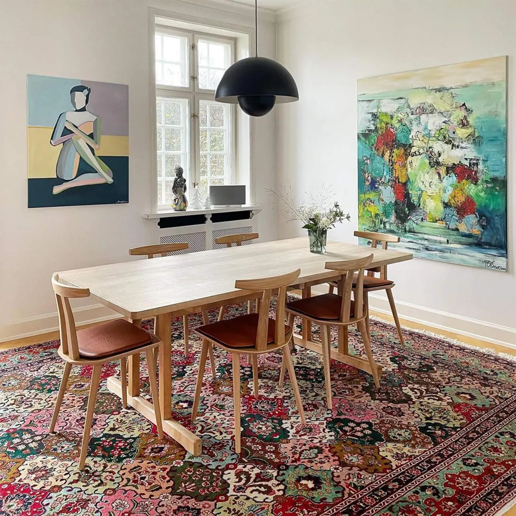 Dining Chair Cushion - Black, Leather