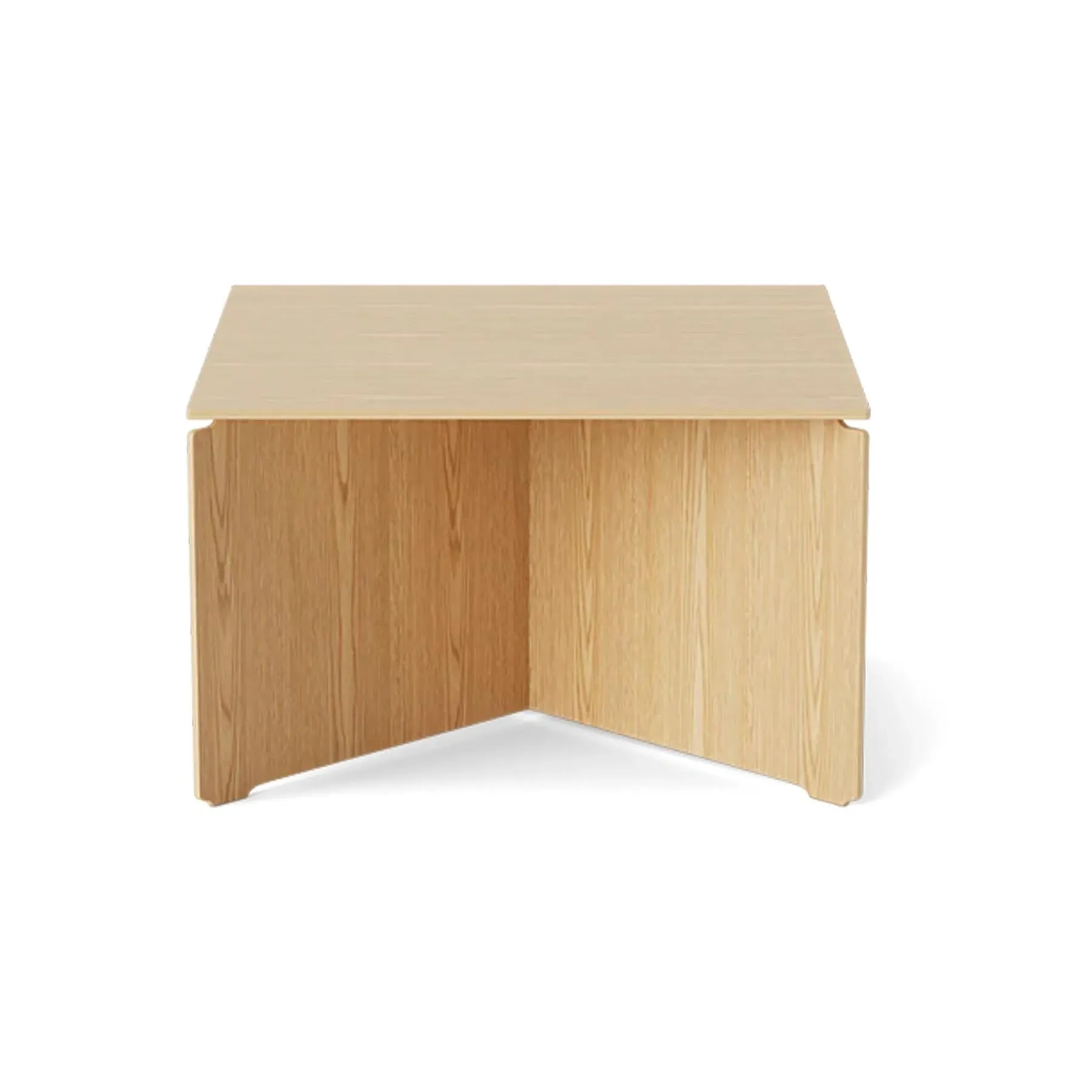 Large Coffee Table with Cross Base - Oak Veneer