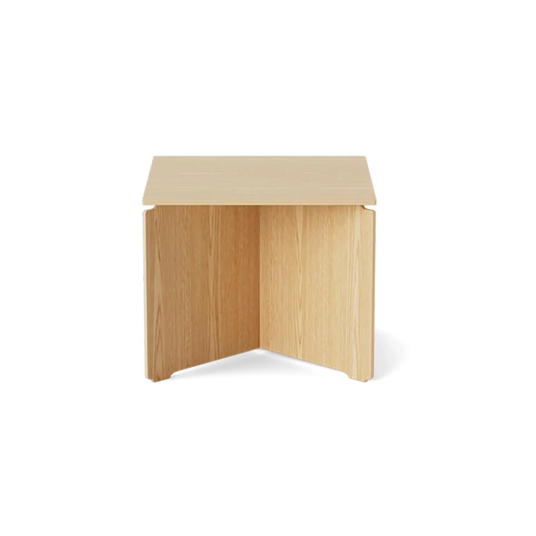 Medium Coffee Table with Cross Base - Oak Veneer