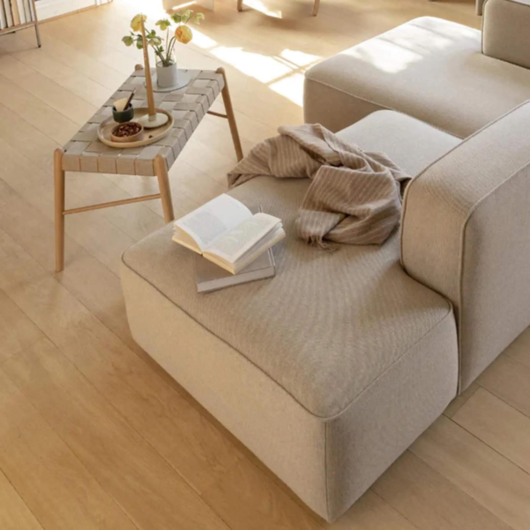 Modular Sofa with Open Ends - Re-wool