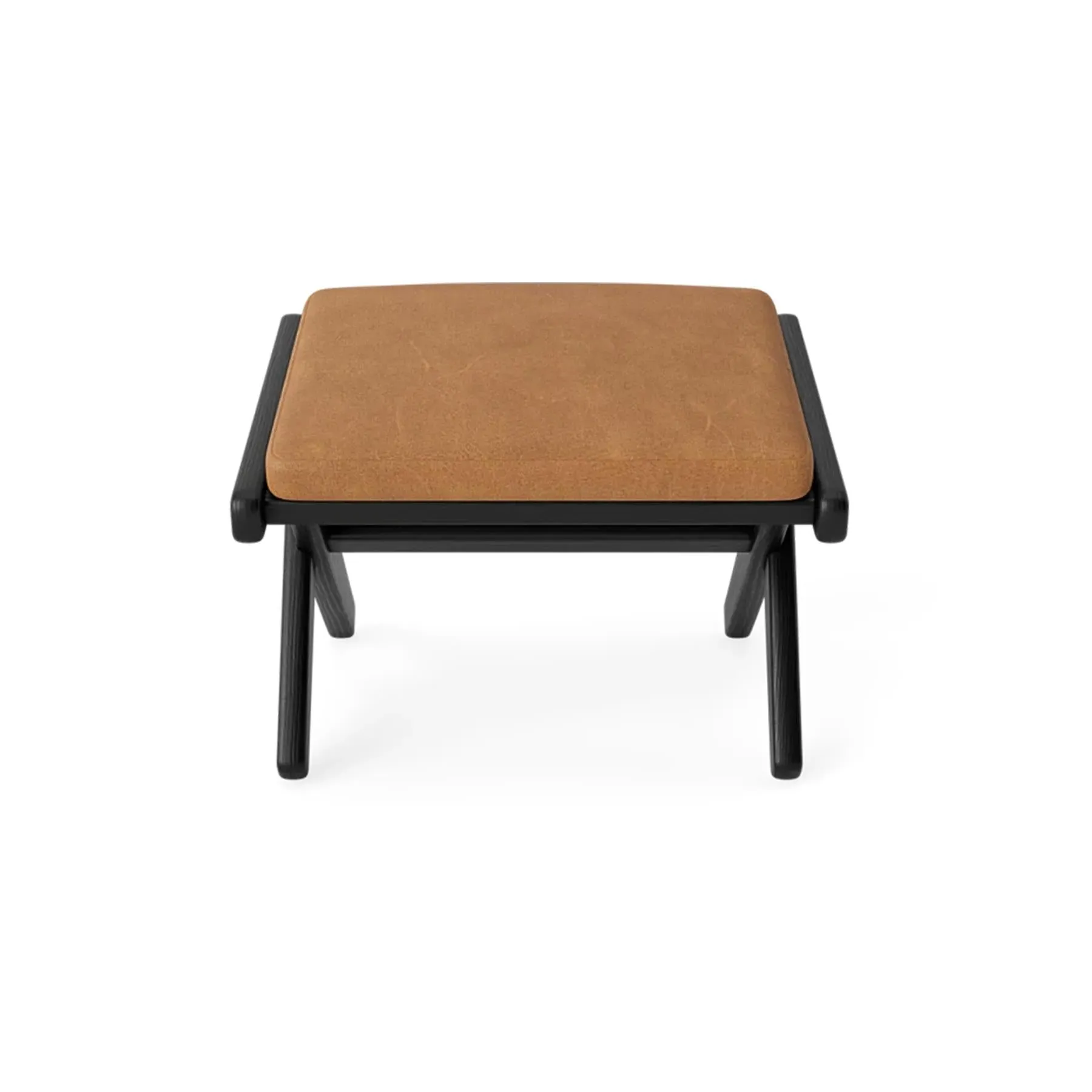 Nordic Footstool - Cognac, Leather image